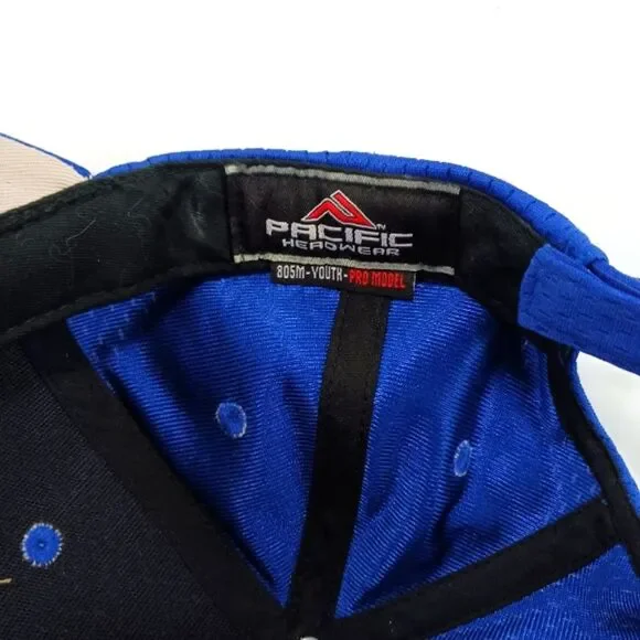 Pacifica Headwear Blue and Black Cap Hook Loop Youth 805M NWOT Baseball......... - Picture 2 of 10